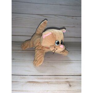 Vintage Pound Puppies Purries Brown Cat Kitty Stuffed Plush Toy 7" Tonka 1980’s